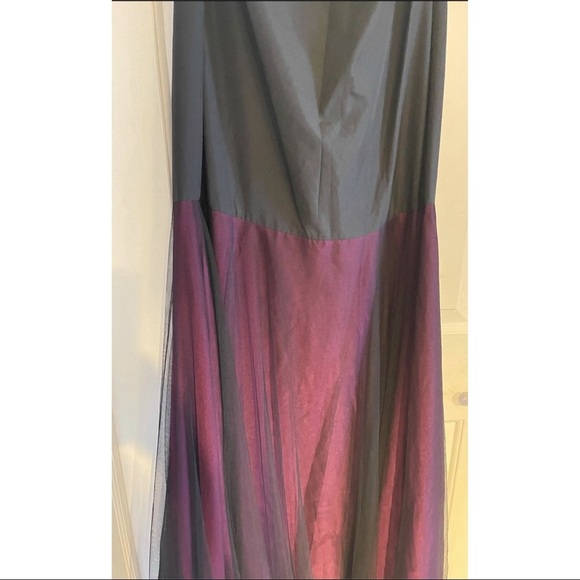 Jovani Maxi Skirt Burgundy/Black - Picture 4 of 5